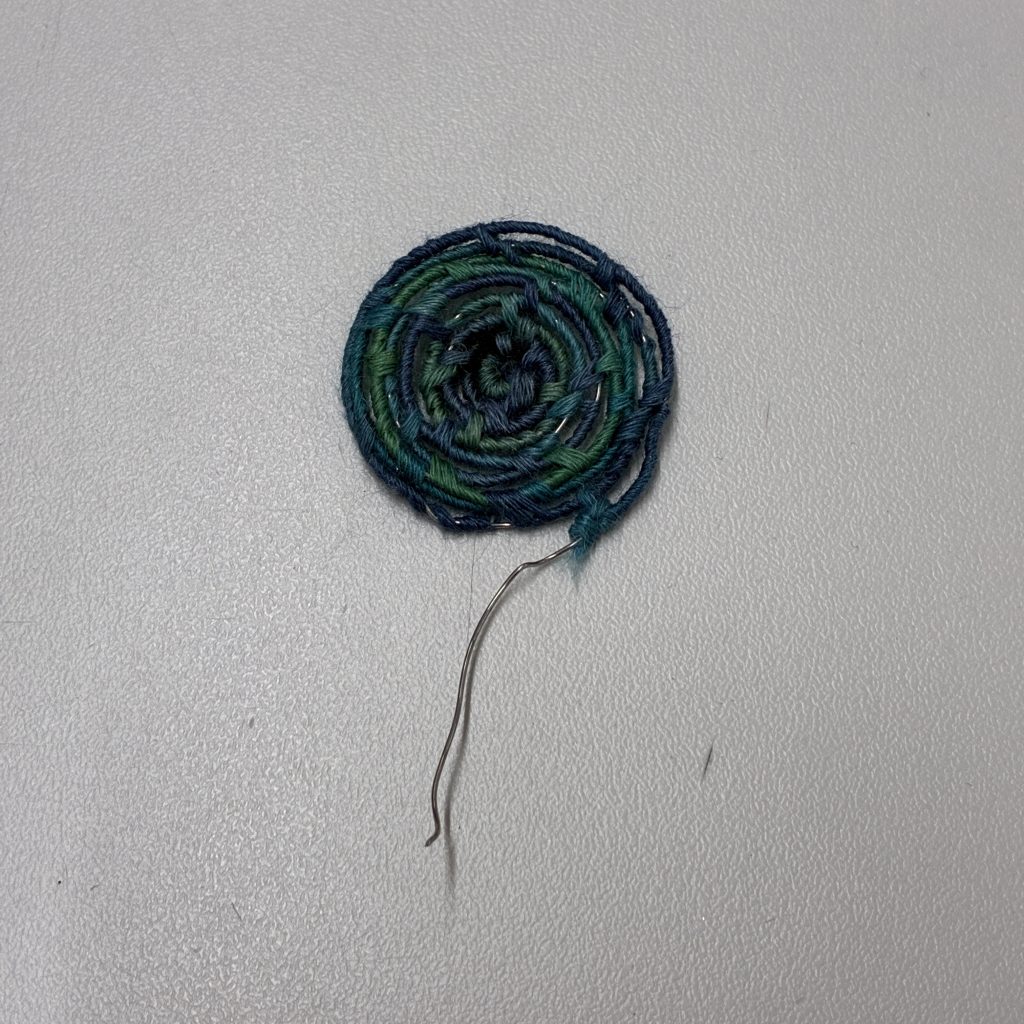 With a sprial structure.